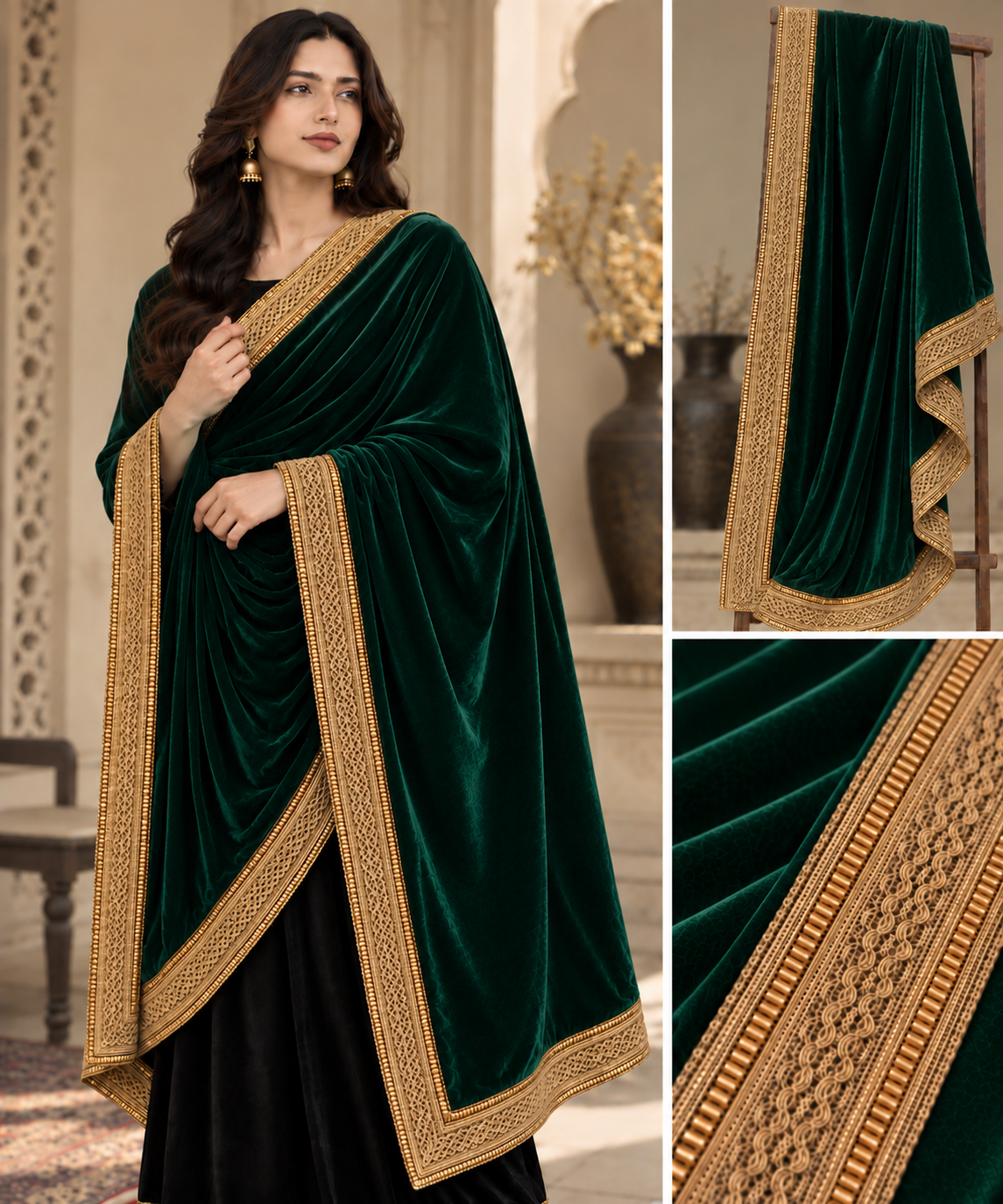 Bachat House Girls Premium Velvet Shawal - D3