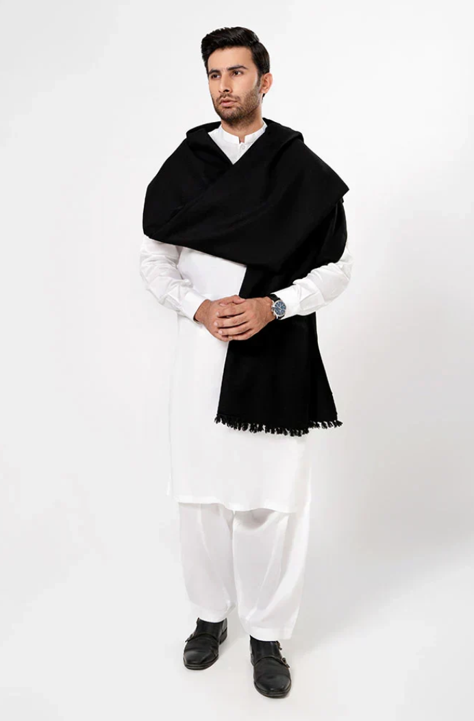 Heritage Wool Shawl | Black