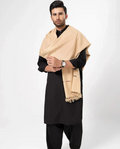 Heritage Wool Shawl in Skin - men's winter accessory