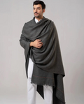 Heritage Wool Shawl in Dark Grey - men's winter accessory