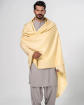 Heritage Wool Shawl in Cream - men's winter accessory