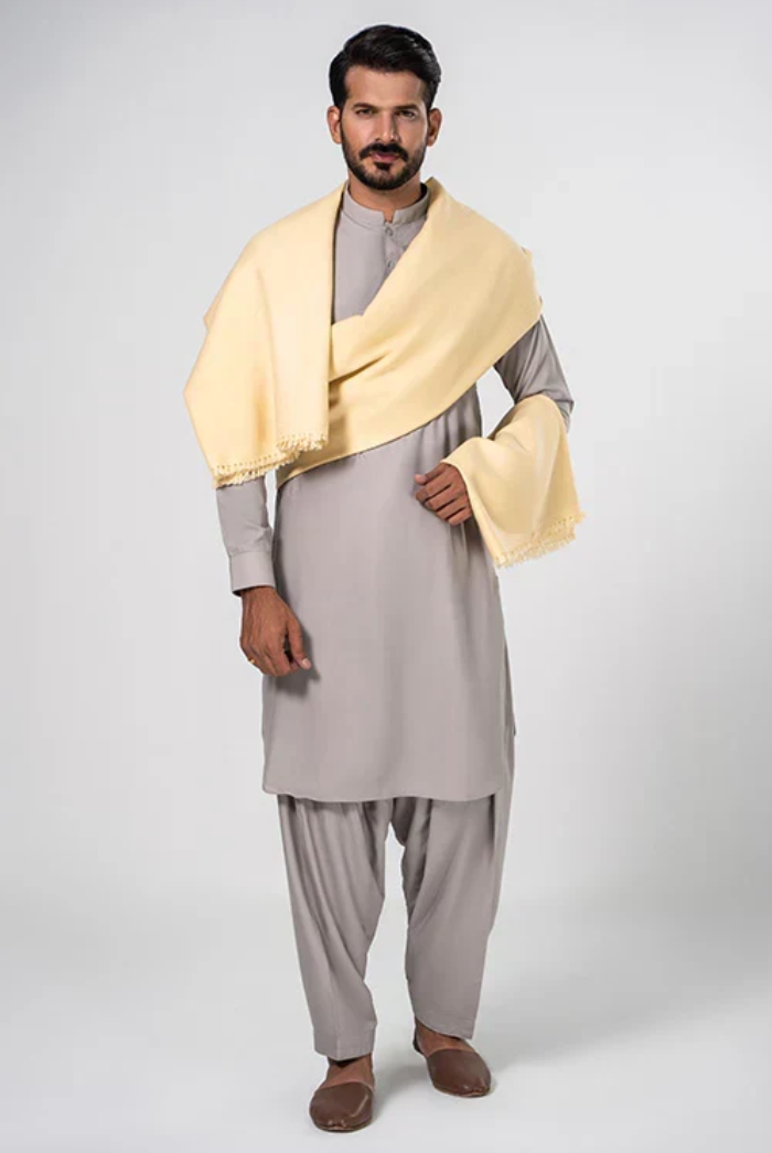 Heritage Wool Shawl | Cream