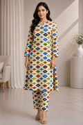 Bachat House Girls 2-Piece Stitched Suit – Design D4